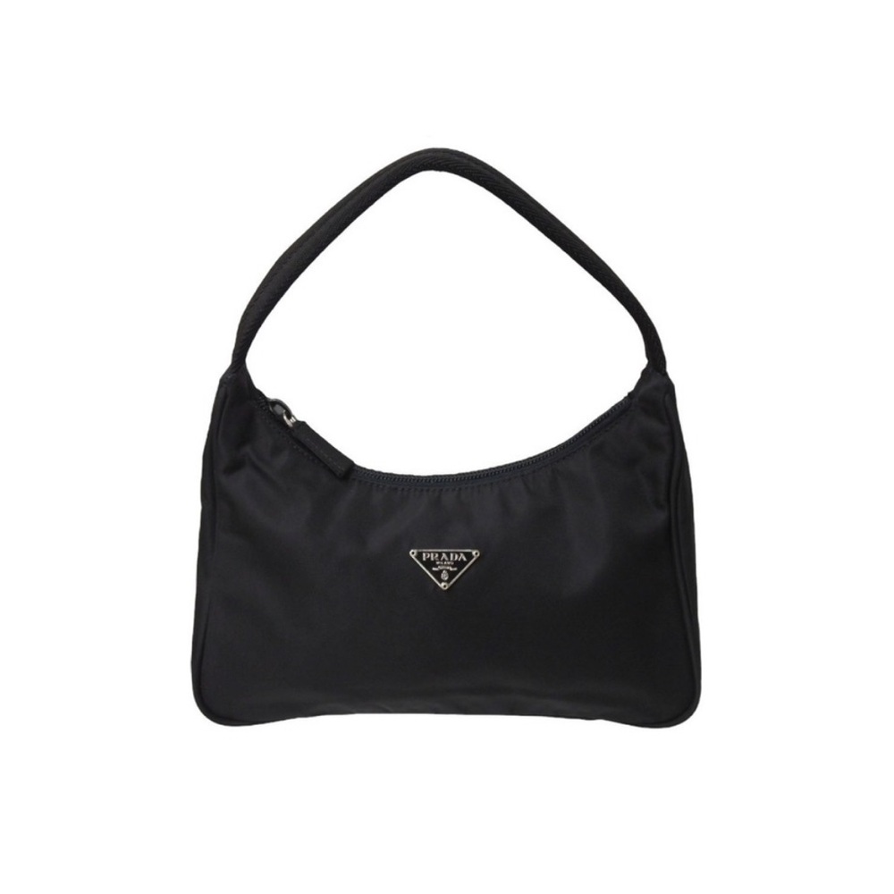 Prada Vintage 90’s Black Nylon Mini Shoulder Bag | Iconic Logo Purse